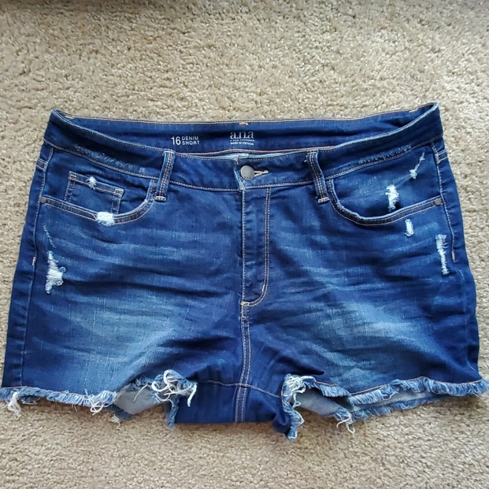 Distressed Denim Shorts